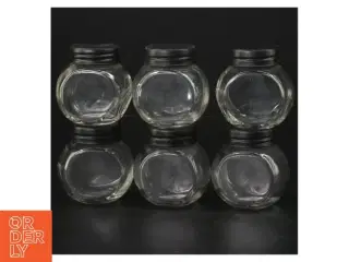 Glasbeholdere med låg, 5,5 cm, 6 stk. (str. 5,5 cm. 6 styk)