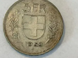 5 Francs Switzerland 1953