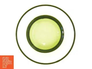 Retro sukkerskål i grønt glas (str. 8 x 9 cm)