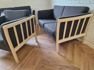 Nyt sofasæt med sofabord og 1+2+3 pers. Sofa.