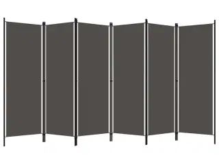 6-panels rumdeler 300 x 180 cm antracitgrå