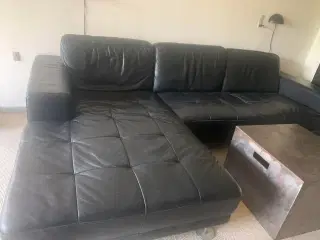 Chaiselong læder sofa