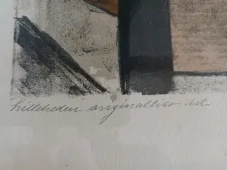 Litografi  "Lilleheden Limtræ" 