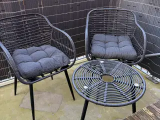 Cafesæt 2 stole og bord