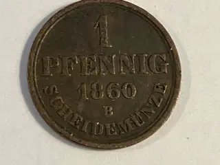 1 Pfennig 1860 B Scheidemunze 1860