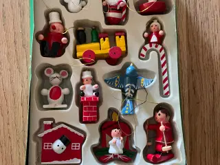 Vintage juletræspynt i træ