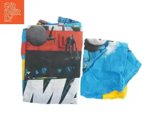 Børne sengetøj med togtema (str. Hovedpude. 40 x 40 cm. dyne. 90. x, 130 cm)