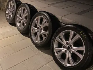 Originale 18” Mazda fælge med gode dæk!