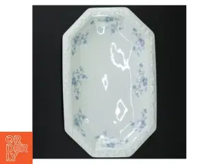 Blåt og hvidt fajancefad fra Rosenthal (str. 33 x. 20 cm)