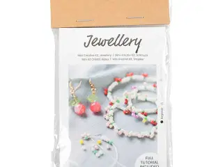 Mini DIY Kit Smykker, Elastikarmbånd og ørering, 1 pk.