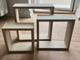 Tre dekorative kasser