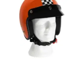 Styrthjelm orange retro str M