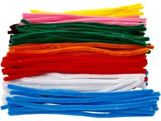 Chenille, L: 30 cm, tykkelse 9 mm, ass. farver, 200ass./ 1 pk.