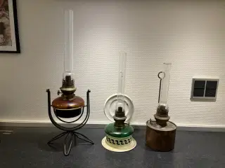 3 stk.Petroliumslamper