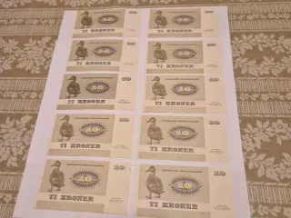 Gamle pengesedler 10 kroner