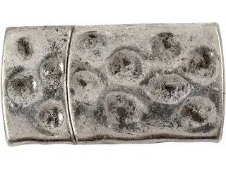 Magnetlås, str. 7x29 mm, hulstr. 3x10 mm, antik sølv, 1 stk.