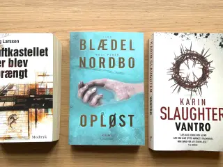 Tre spændende krimier til salg!