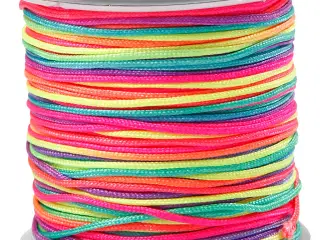 Multicolor knyttesnor, tykkelse 1 mm, neonfarver, 28m/ 1 rl.