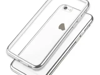 Sølv luksus silikone cover til iPhone 