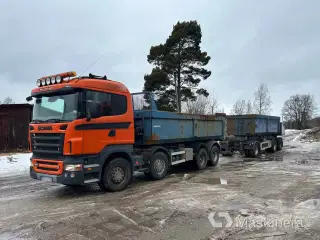 Lastbil SCANIA R500 LB8X4 HHA med tippbart kassett släp