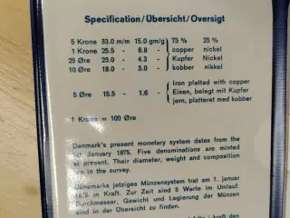 Dansk møntsæt fra 1974 udgivet af Københavns hande
