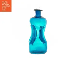 Blå glas vase (str. 24 cm)