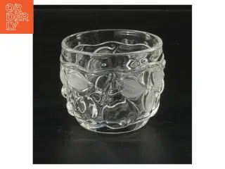 Glas vase med mønster (str. Ø 8,5x7 cm)