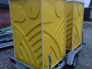 Toiletvogn til 2 på trailer med indregistreringa