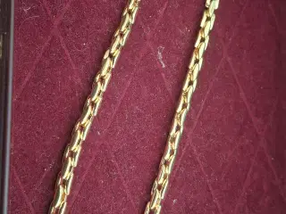 18k halskæde guld stemplet 750, 50 cm