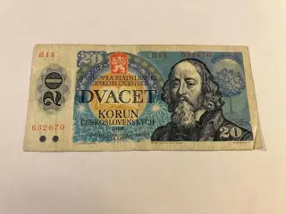 20 korun Ceskoslovenskych 1988