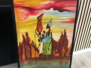 Maleri med afrikansk motiv