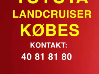 Opkøber Land Cruiser