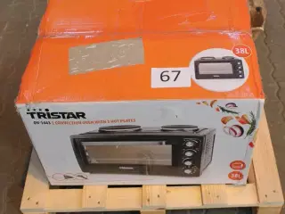 38 ltr tristar ovn m/kogeplader (momsfri) ubrugt