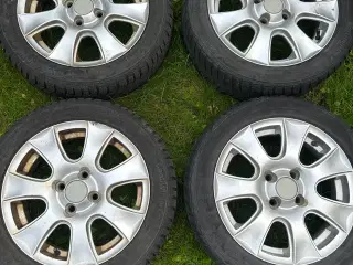 Alufælge 4x100 R15 med vinterdæk.