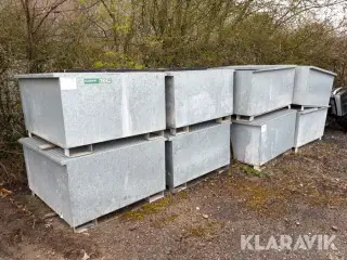 Stålkasser galvaniseret 9 styk