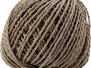 Papirgarn, tykkelse 2,5-3 mm, lys brun, 150 g, 40m/ 1 ngl.
