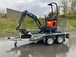 Ifor Williams GX 84 Maskintrailer med rampe og mange bindeøjer