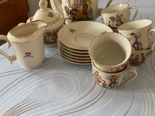 Børne kaffestel med fint motiv