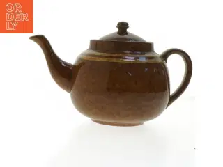 Brun keramisk tekande (str. 28x18 cm)