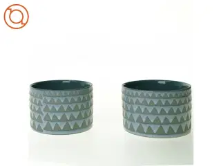 Keramikskåle med smuk glasur (str. 11 x 7 cm)