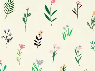 Gavepapir, Blomster, B: 50 cm, 80 g, 100m/ 1 rl.