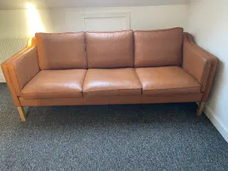 Sofa Børge Mogensen kopi ægte eksklusiv læder 