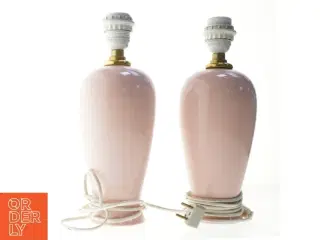 Bordlamper i rosa keramik, sæt af 2 (str. 32 cm)