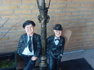 Gøg og Gokke skulptur med lampe