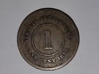 One Cent Straits Settlements 1875