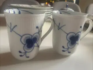 Royal Copenhagen Blå Mega Riflet krus 2 stk. 36 cl