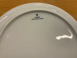 12 stk. ( eller flere) HVIDPOT tallerkener Grethe 