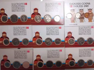 HANDELSBANKEN  MØNTSÆT 1980 - 1989 Fra 25 til 45kr