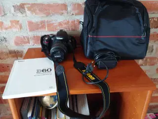 Nikon D60 10.2mp 4gb ram, 18-55 mm objektiv mm