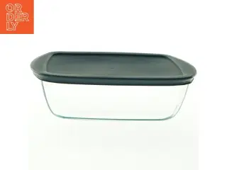 Glasbeholder med plastlåg (str. 21 x 24 cm)